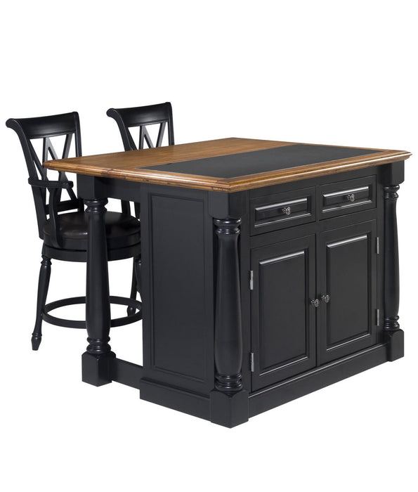 Monarch Black Kitchen Island