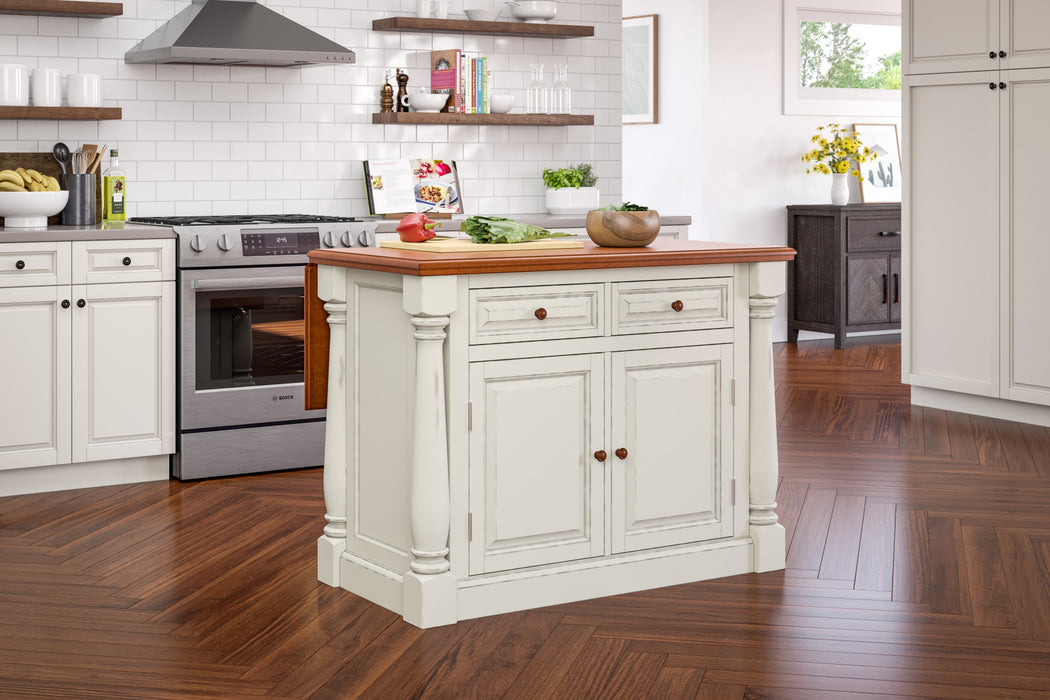 Monarch Off-White Kitchen Island