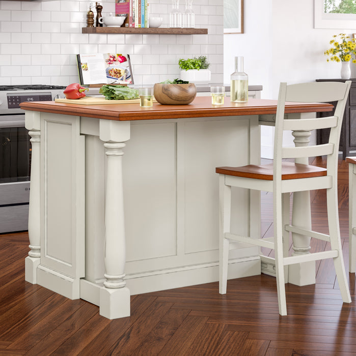 Monarch Off-White Kitchen Island