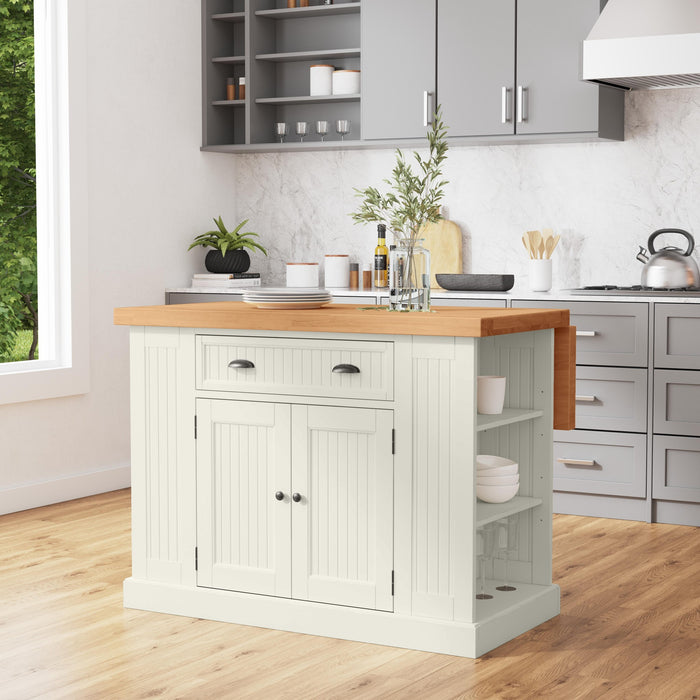 Nantucket Off-White Kitchen Island