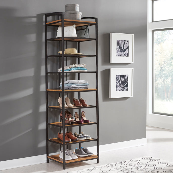 Modern Craftsman Brown Closet Wall Shelf Unit