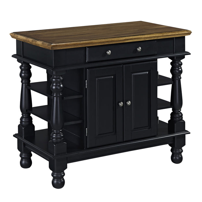 Americana Black Kitchen Island