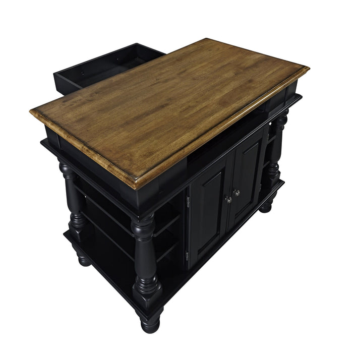 Americana Black Kitchen Island