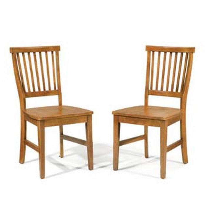 Arts & Crafts Brown Dining Chair Pair