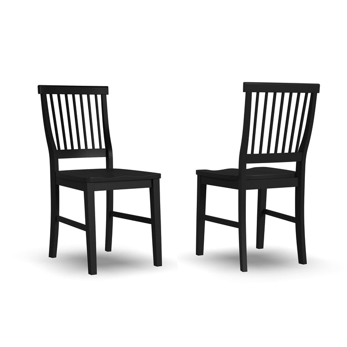 Arts & Crafts Black Dining Chair Pair