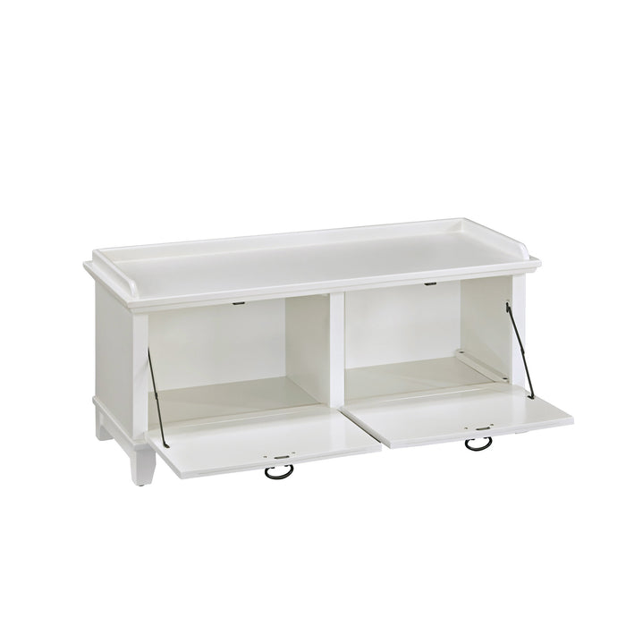 Arts & Crafts Off-White Storage Bench