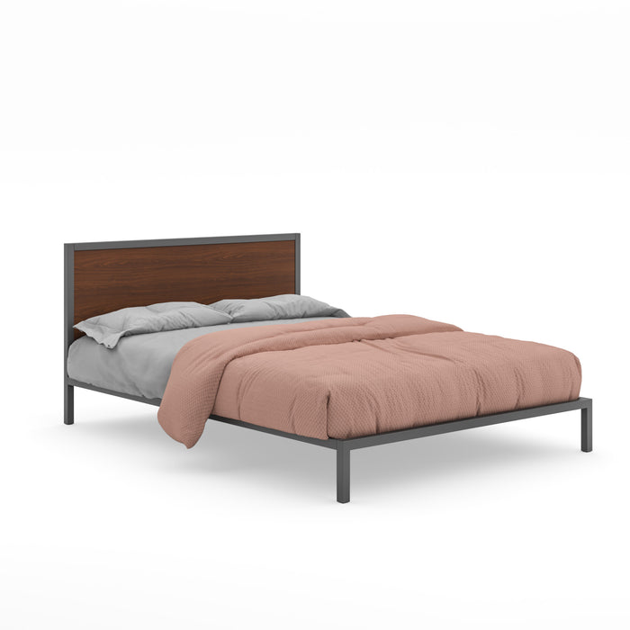 Merge Brown Queen Bed with Nightstand