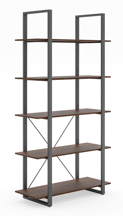 Merge Brown Five-Shelf Bookcase