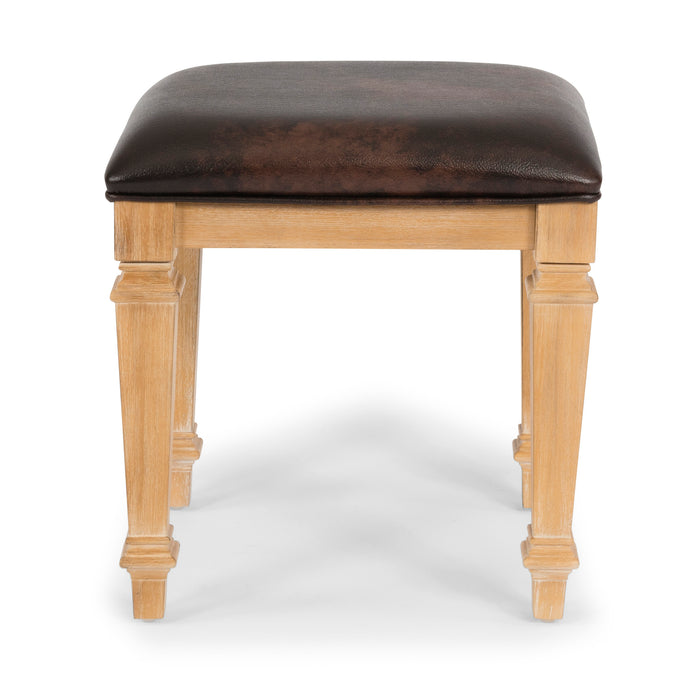 Manor House Brown Vanity Bench