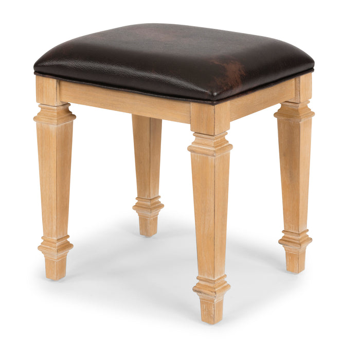 Manor House Brown Vanity Bench