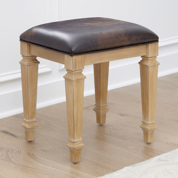 Manor House Brown Vanity Bench