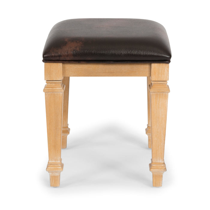 Manor House Brown Vanity Bench