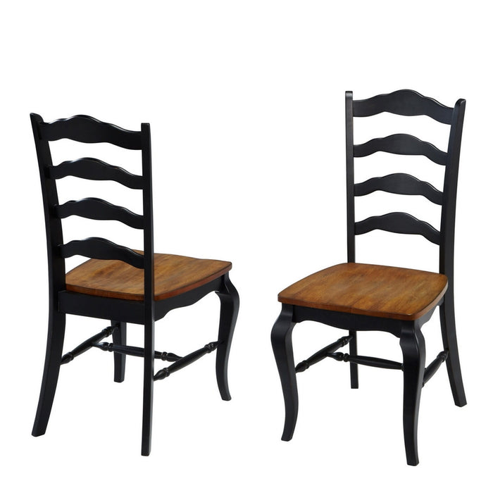 French Countryside Black Dining Chair Pair