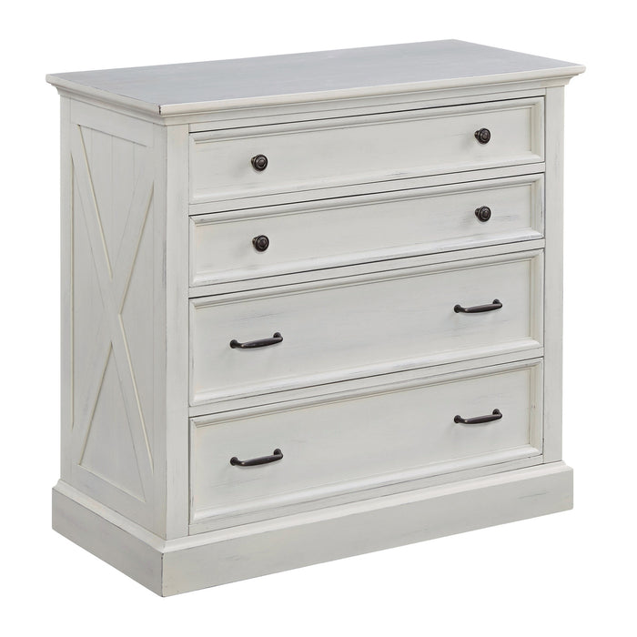 Seaside Lodge Off-White King Bed, Nightstand and Chest