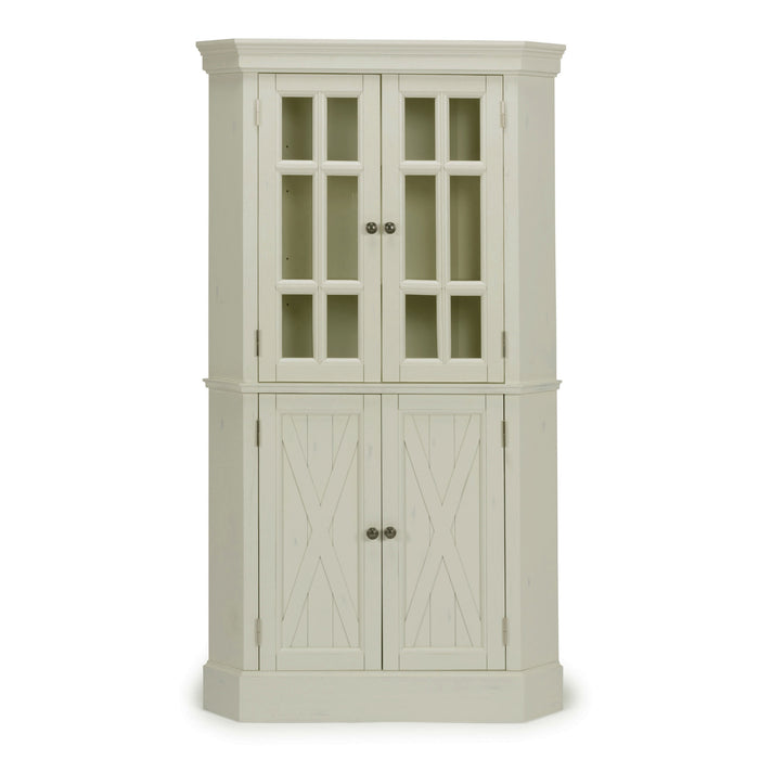 Seaside Lodge Off-White Corner China Cabinet