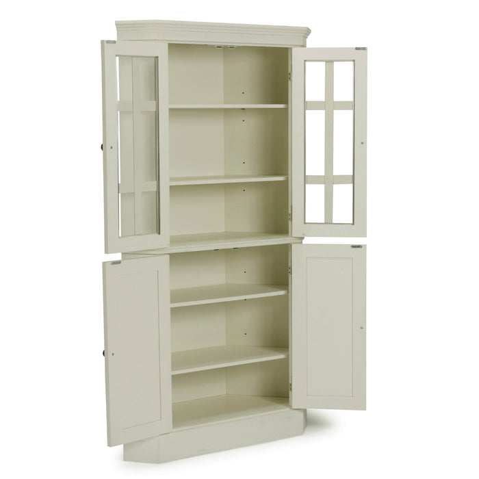 Seaside Lodge Off-White Corner China Cabinet