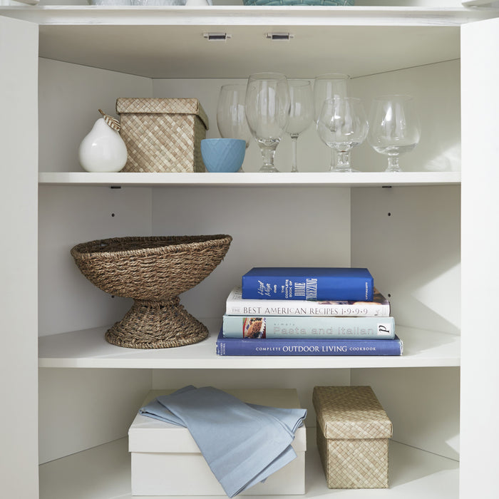 Seaside Lodge Off-White Corner China Cabinet