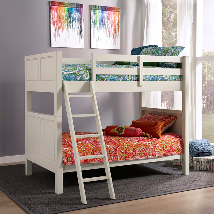 Naples Off-White Twin Over Twin Bunk Bed