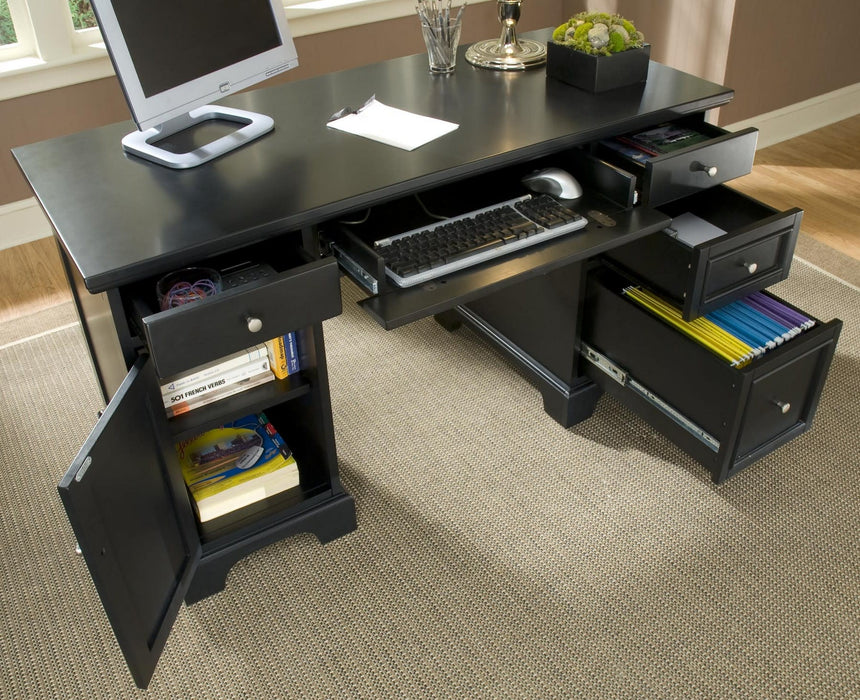 Bedford Black Pedestal Desk