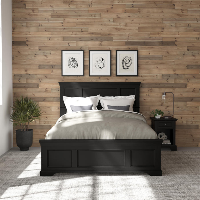 Bedford Black Queen Bed and Nightstand