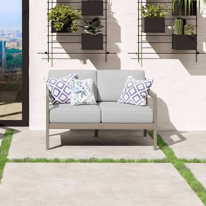 Sustain Gray Outdoor Loveseat