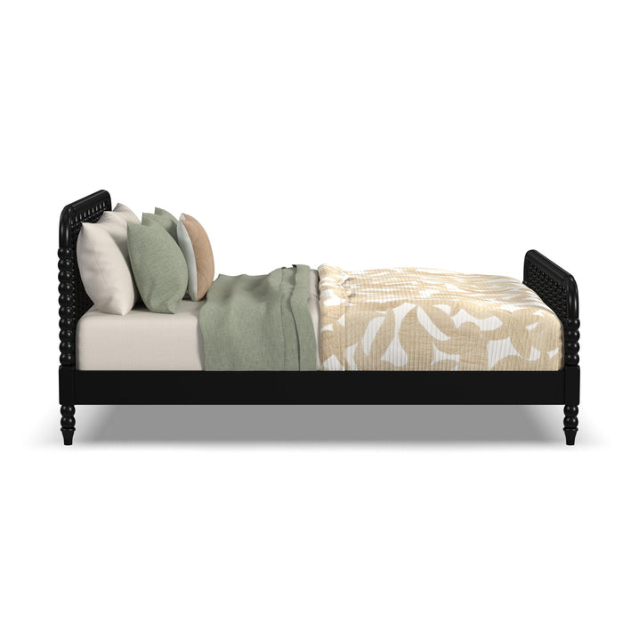 Spindle Black Queen Bed