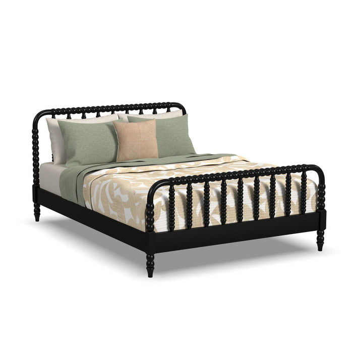 Spindle Black Queen Bed