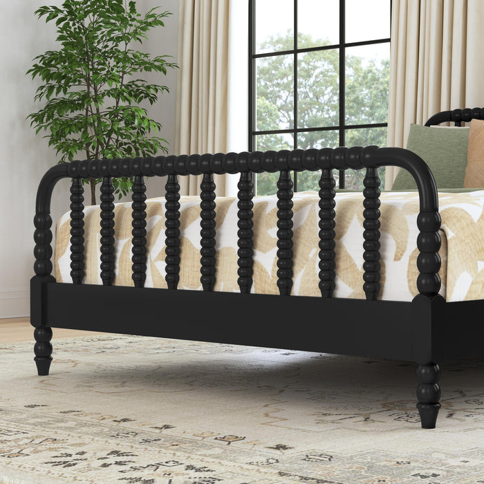 Spindle Black Queen Bed