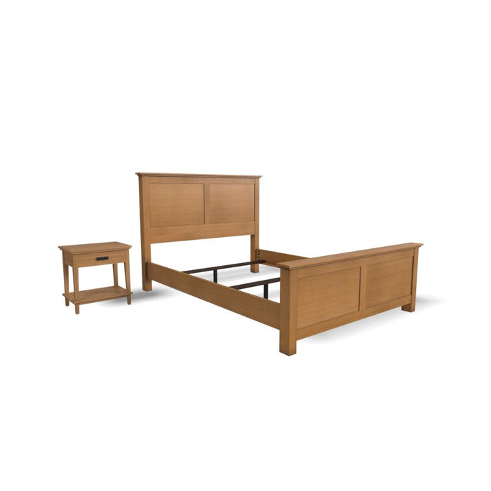 Oak Park Brown Queen Bed and Nightstand