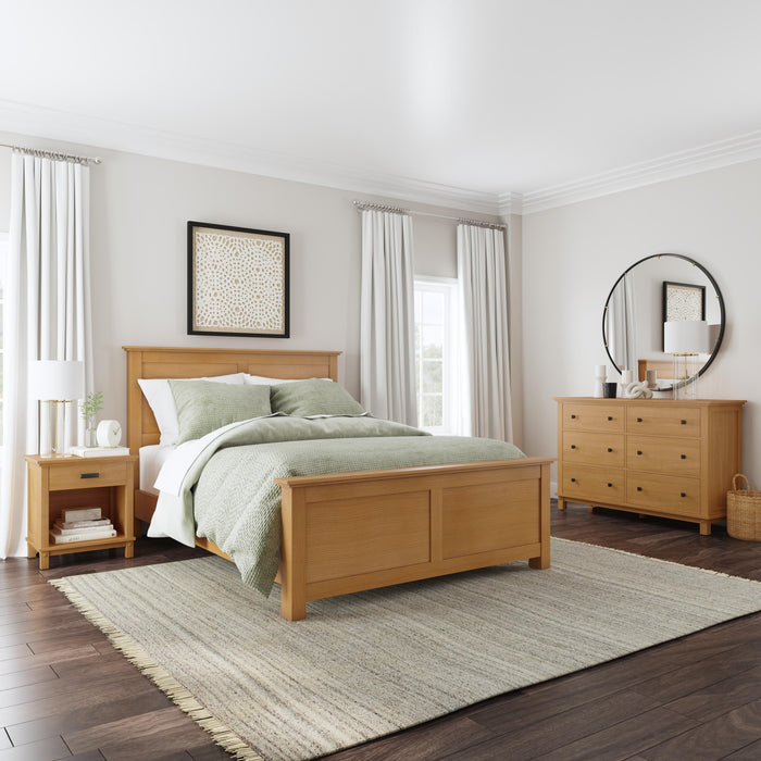 Oak Park Brown Queen Bed, Nightstand and Dresser