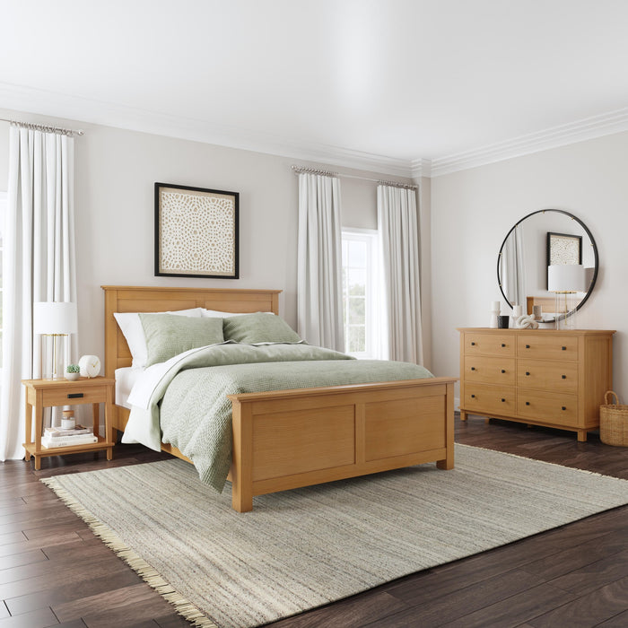 Oak Park Brown Queen Bed, Nightstand and Dresser