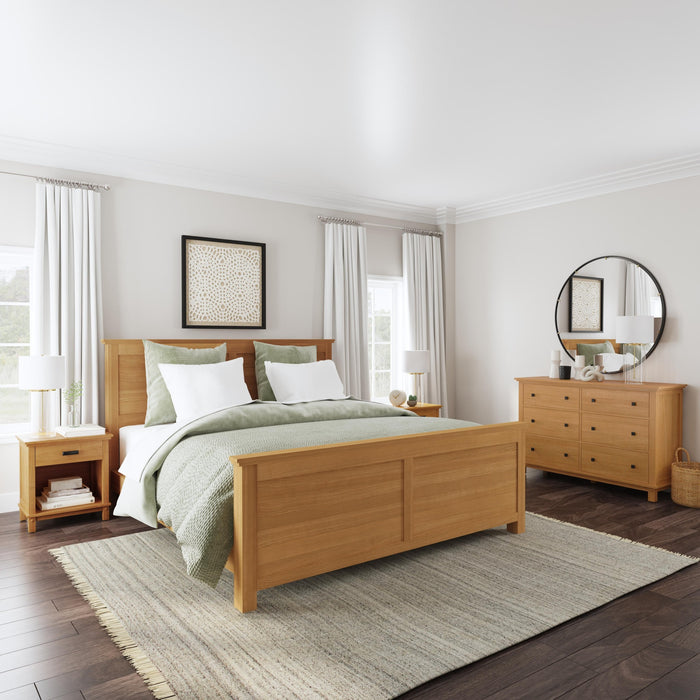 Oak Park Brown King Bed, Two Nightstands and Dresser