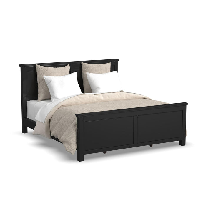 Oak Park Black King Bed and Two Nightstands