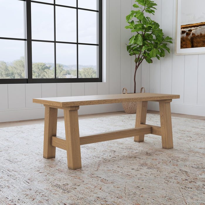 Trestle Brown Dining Bench