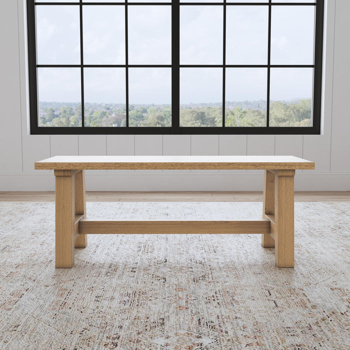 Trestle Brown Dining Bench