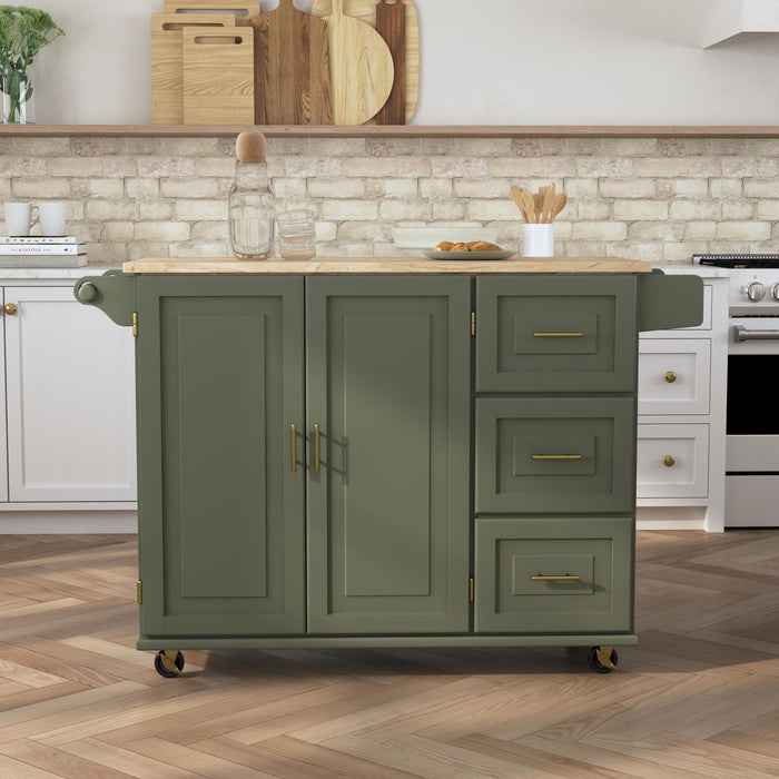 Dolly Madison Drop Leaf Kitchen Cart