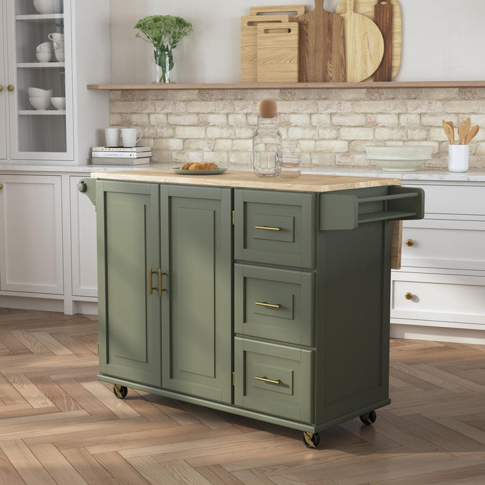 Dolly Madison Drop Leaf Kitchen Cart