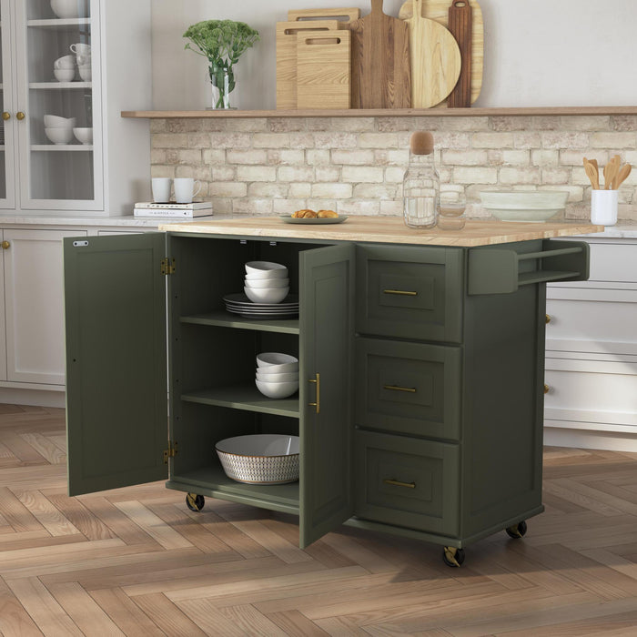 Dolly Madison Drop Leaf Kitchen Cart