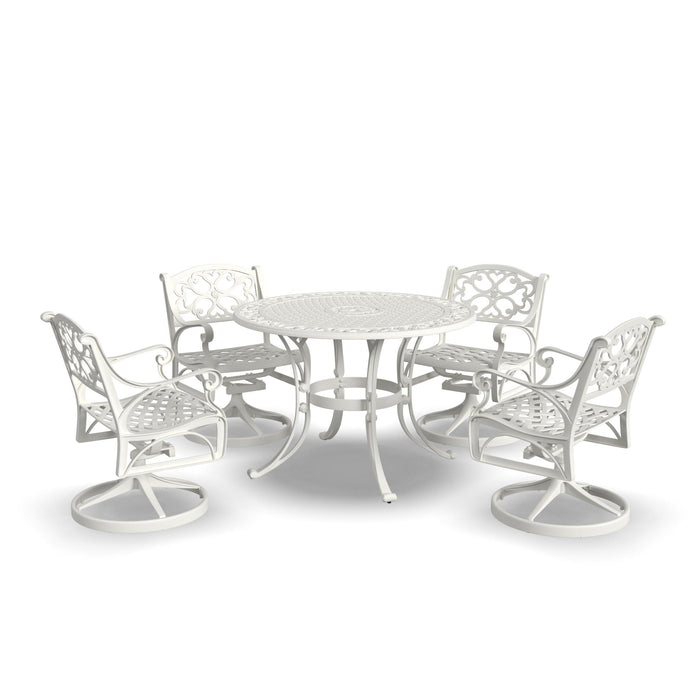 Sanibel White 5 Piece Outdoor Dining Set