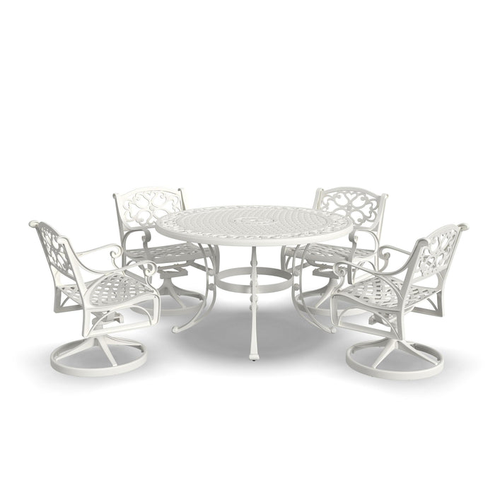 Sanibel White 5 Piece Outdoor Dining Set