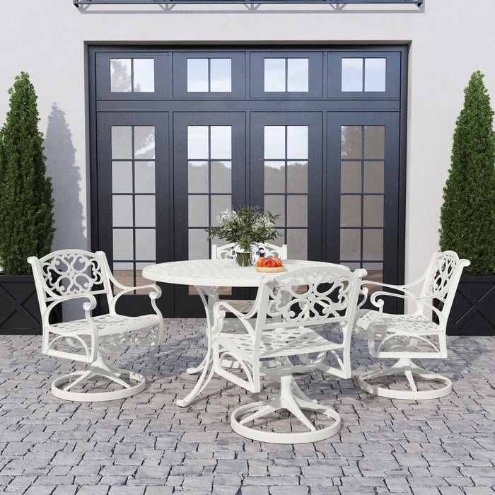 Sanibel White 5 Piece Outdoor Dining Set