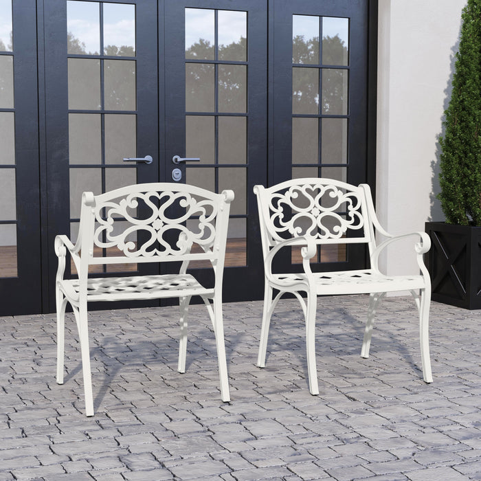 Sanibel White Outdoor Chair Pair