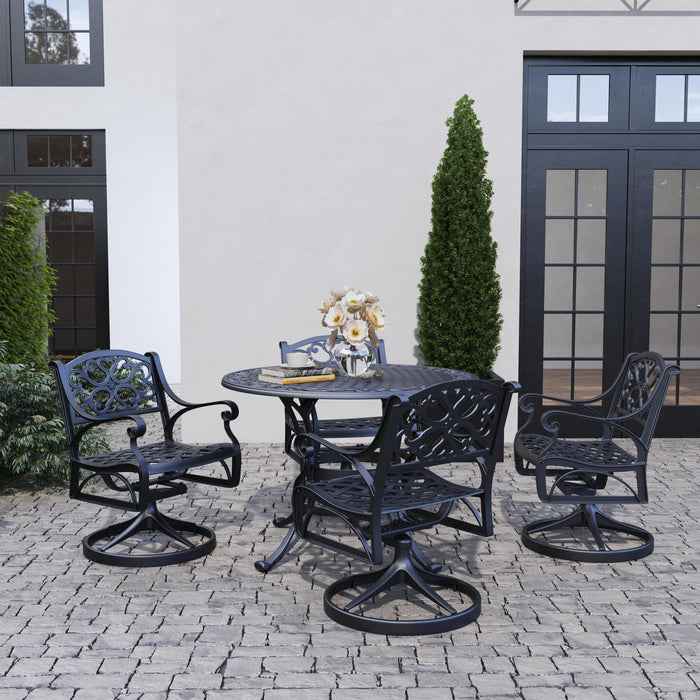 Sanibel Black 5 Piece Outdoor Dining Set