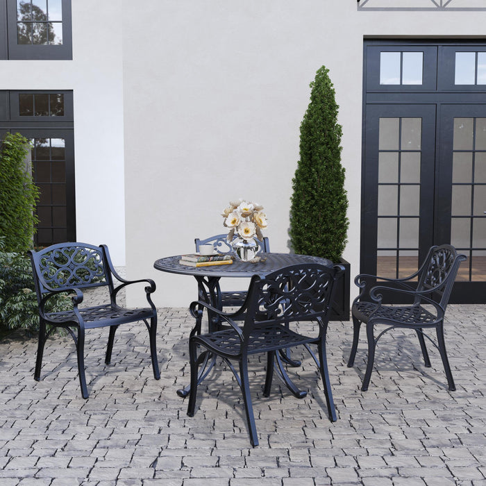 Sanibel Black 5 Piece Outdoor Dining Set