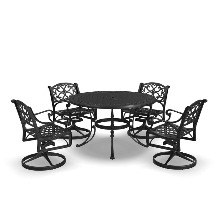 Sanibel Black 5 Piece Outdoor Dining Set