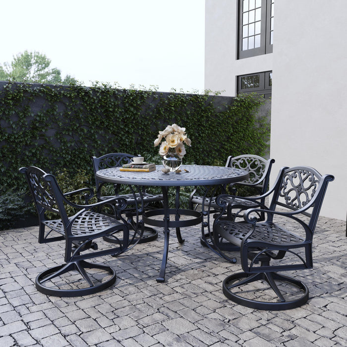 Sanibel Black 5 Piece Outdoor Dining Set