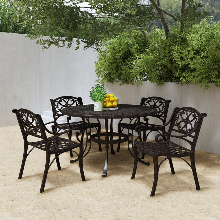 Sanibel Bronze 5 Piece Outdoor Dining Set