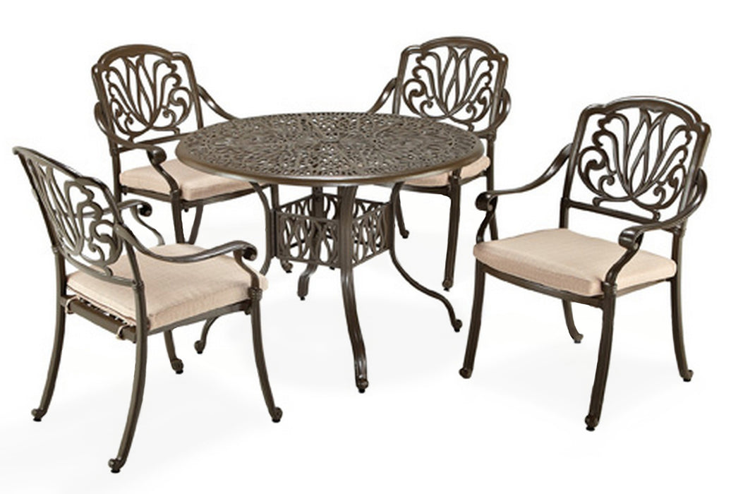 Capri Taupe 5 Piece Outdoor Dining Set