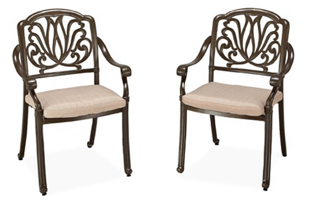 Capri Taupe Outdoor Chair Pair