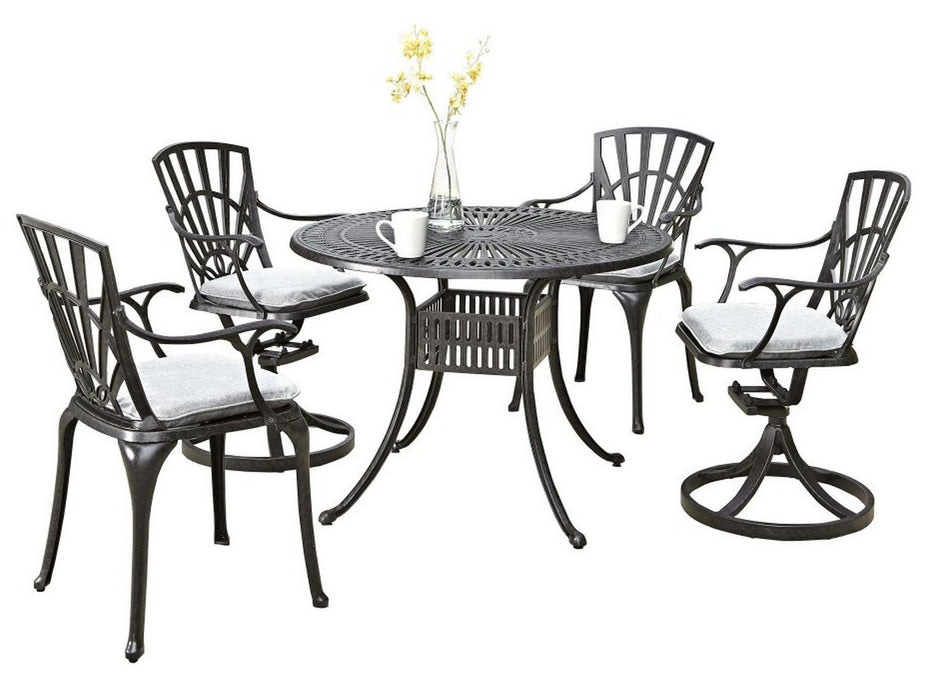 Grenada Charcoal 5 Piece Outdoor Dining Set